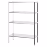 Étagère en inox PREMIUM - 1200 x 490 mm - avec 4 étagères (réglables)