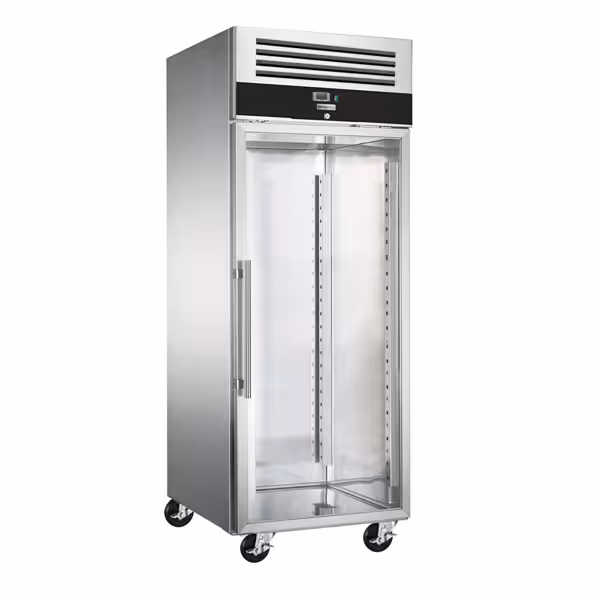 Bäckerei-Tiefkühlschrank Edelstahl PREMIUM - EN 600x800 - 662 Liter - 1 Glastür
