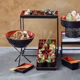 Supporto per buffet PREMIUM PLUS - ASIA PLUS - Acciaio inox - Nero - 205x165mm - Altezza: 200mm