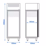 Glassfrys PREMIUM - 700 liter - med 1 dörr