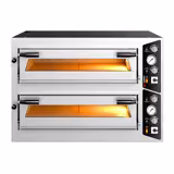Električna peć za pizzu - 990x920 mm - 4+4 x 35 cm - za Ø 35 cm pizzu - do 450 °C - Mehaničko