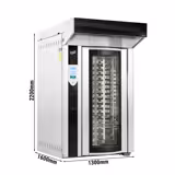 Rotierender Elektro Bäckerei-Heißluftofen mit Dampffunktion - Touch - 12-15x EN 600x400 - inkl. Waschsystem