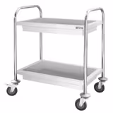 Serveerwagen - 750x400mm - met 2 bladen & geluidsarme zwenkwielen