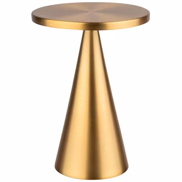 Lámpara de mesa LED - recargable - inalámbrica - CONE - regulable en 3 niveles - IP54 - autonomía 10–54h - Ø 130mm - Dorado