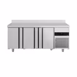 Mostrador refrigerado PREMIUM - 1865x700mm - de trabajo (con alzatina) - 3 puertas - GN 1/1 - refrigeración ventilada