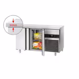 Commercial Counter Freezer PREMIUM - 1400x700mm - with 2 doors - capacity 281 litres