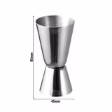 (6 kom) Dvostrani Barski mjerač (jigger) - nehrđajući čelik (inox) - 25/50 ml (2,5/5 cl) - vanjska mjerna skala