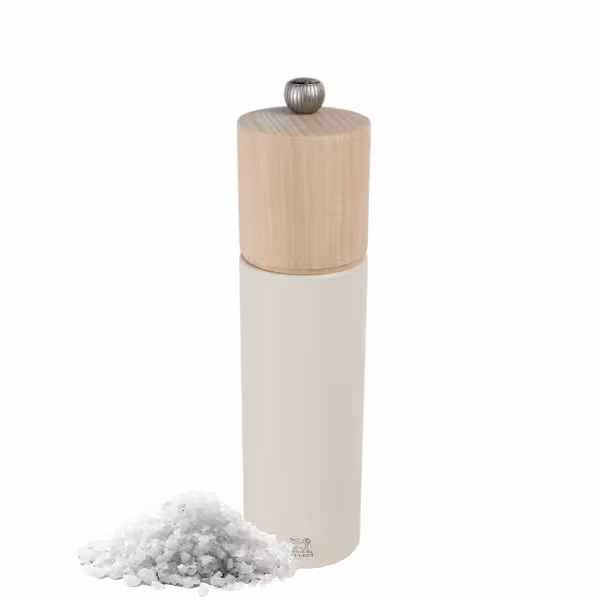 (6 peças) PEUGEOT | BOREAL - Moinho de sal - Madeira - Branco pluma - Altura: 210mm