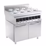 Cuisinière à gaz Künefe - 22 kW - 8 brûleurs - incl. soubassement avec 2 portes