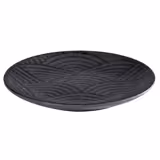 (6 pcs) DARK WAVE | Canapé Plate - Melamine - Ø145mm - Black