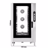 Commercial Electric Bakery Combi Oven – 16x EN 600x400 - Manual - Break‑Drop - 260°C - Trolley + Probe Port