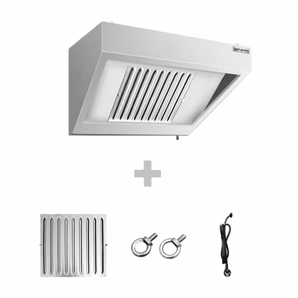 Wall hood 0,8 m - with filter and lamp