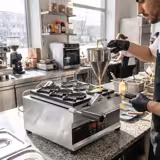 Macchina per tartelette professionale - 1,6 kW - incluso stampo per tartelette: 3x pesce taiyaki
