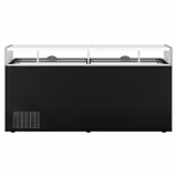 Isola surgelati - 2104x850mm - 646 Litri - coperchi scorrevoli in vetro - Nero