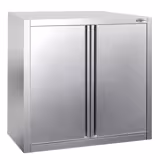 Armadio pensile in acciaio inox PREMIUM - 800x400mm - con porte a battente - 1000mm di altezza