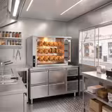 Gas Chicken Rotisserie Oven - 14.1kW - with 3 Skewers for up to 15 chickens
