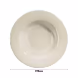(12 pcs) SEMPRE | Deep Plate - Porcelain - Ø220mm - Cream