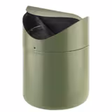 (6 stuks) Tafelafvalbakje - schommeldeksel - 1.2L - 170x120x120mm - bajonetsluiting - Groen - rvs