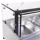 Table réfrigérée à pizza PREMIUM - 2000x800 mm - avec 2 portes & 7 tiroirs - incl. vitrine réfrigérée LED - 9x GN 1/3