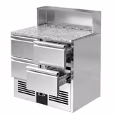 Saladette PREMIUM - 903mm - 4 Schubladen - mit Edelstahlaufsatz für 5x GN 1/6