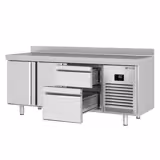 Table réfrigérée Premium PLUS - 1960 x 600 mm - avec 2 portes - 2 tiroirs - avec dosseret