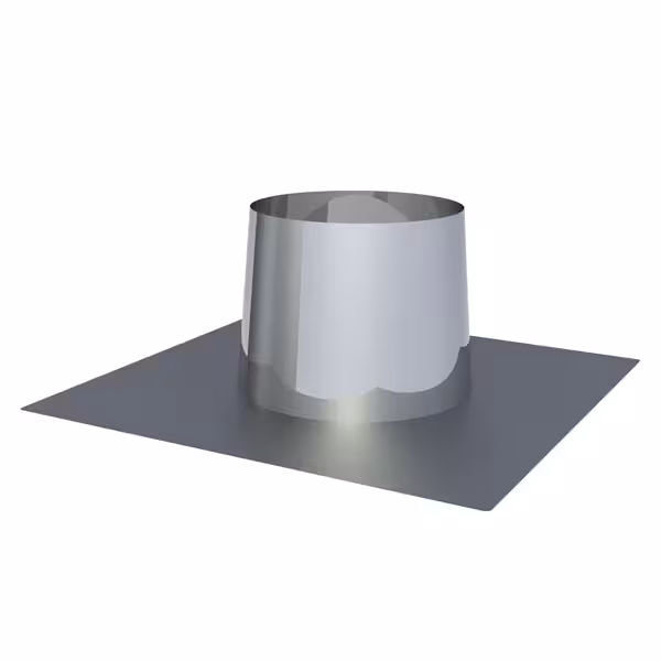 Platte doorvoer RVS conisch + weerkraag - Ø400 mm