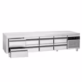 Podstawa chłodnicza PREMIUM - -2 ~ +8°C - 2400mm - 310l - 8 szuflad - 6x GN 1/1 - linia 700