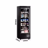 Vitrine murale de congélation - 630 mm - 443 litres - avec 1 porte battante à double vitrage & 5 étagères