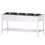 Cocina a gas - 34kW - 4 fuegos - abierto con base y cajón recogegrasas