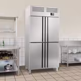 Kühlschrank Edelstahl Premium PLUS - GN 1/1 - 745 Liter - mit 4 Halbtüren