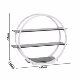 Suporte elevado para buffet - Branco - redondo - Ø490mm