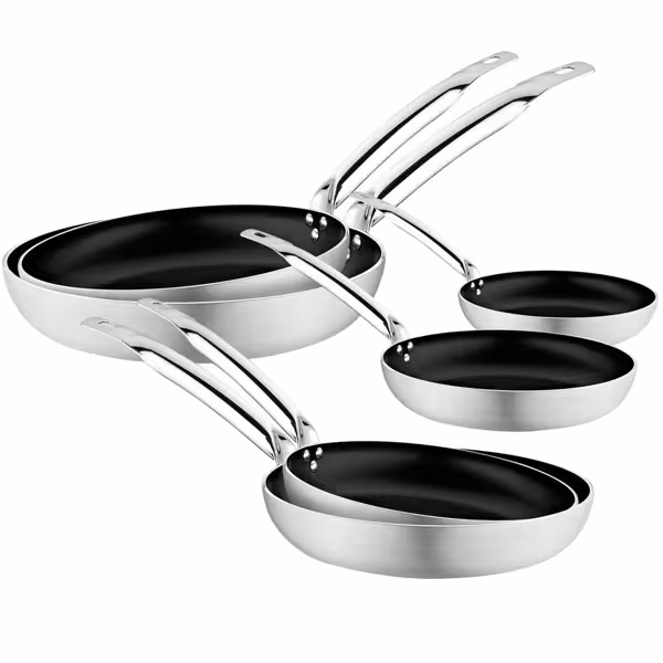 (6 pcs) Frying Pan Set - Aluminium - Non-stick - suitable for gas, ceramic and electric hobs - 6-piece