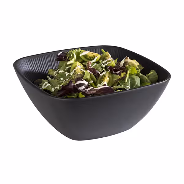 (6 szt.) Miska bufetowa prostokątna - NERO - Melamina - 3,5l - eckig - 250x250x110mm - Czarny