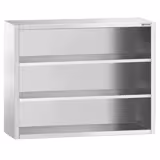 Armoire murale en acier inoxydable PREMIUM - 1200x400mm - sans portes (ouvert) - 1000mm de haut