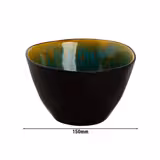 (6 szt.) Miseczka okrągła - Lotus - Ø 150mm - rund - Czarny/Turkusowy