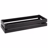 Wooden Box - SUPERBOX - Height: 105mm - Wood - Black - suitable for GN plates