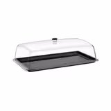 Couvercle de présentation - Dôme - GN 1/2 - Polycarbonate - 325x265mm - Hauteur:170mm - incl. plateau GN 1/2 - avec professionnel, empilable