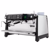 WEGA | Polar - Macchina da caffè espresso - 2 gruppi - 5,2 kW - con 2 montalatte e acqua calda - Touch - acciaio inossidabile