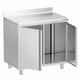 Commercial Work Cabinet - Coffee Machine Cabinet - 1000x600 mm – with 2 Hinged Doors & Upstand
