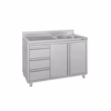 Spülschrank ECO - 1200x700mm - 3 Schubladen - & 1 Becken rechts