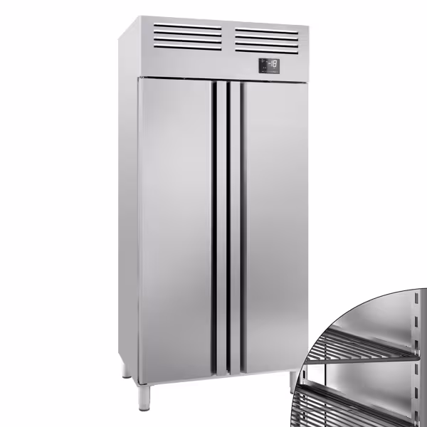 مجمد عمودي ستانلس ستيل PREMIUM PLUS - GN 1/1 - 974 mm - 745 L - حتى -18…-1 °C - مع بابان - تبريد هوائي، أبواب ذاتية الإغلاق