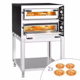 Sähköinen pizza-uuni - 4 + 4 x 35 cm - käsikäyttöinen
