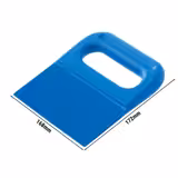 Dough Scraper - Stainless Steel Blade - 168x172mm - Blue - Plastic Handle