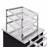 Glas - & Tassenwagen DANZIG - 700mm - mit Tablettrutsche - Schwarz