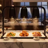 Υπέρυθρη γέφυρα θέρμανσης με 3 λαμπτήρες θερμότητας - 750 Watt - ρυθμιζόμενο ύψος - μαύρο