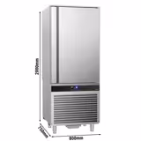 Sokkoló hűtő - elektronikus vezérlés - 15x GN 1/1 vagy 600x400 mm