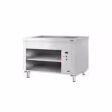 Banco buffet professionale caldo COPENAGHEN - 1240mm - con bagnomaria - per 3x GN 1/1 - Acciaio inox