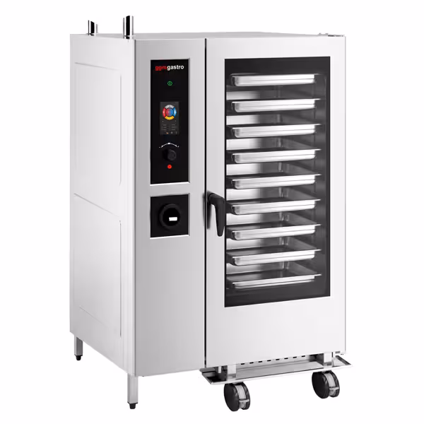Commercial Electric Combi Oven – Touch Control – 40 × GN 1/1 – with Automatic Cleaning System, Core Temperature Probe, Boiler, Rack