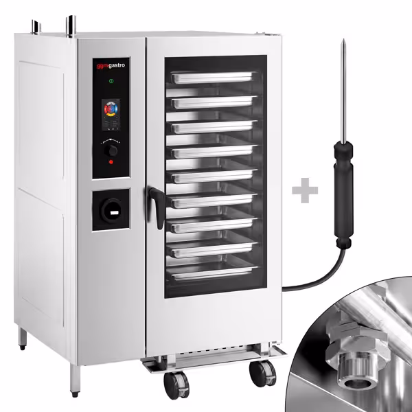 Elektrisch-Combisteamer - Touch - 40x GN 1/1 - incl. wassysteem & temperatuurvoeler - incl. boiler & innengestell