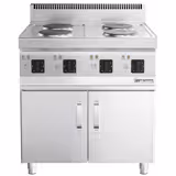 Elektroherd - 9,2 kW - 4 Platten Rund - inkl. Unterbau mit 2 Türen